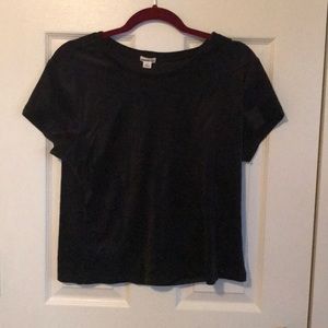 Garage Cropped Velvet TShirt NEW WITH TAGS